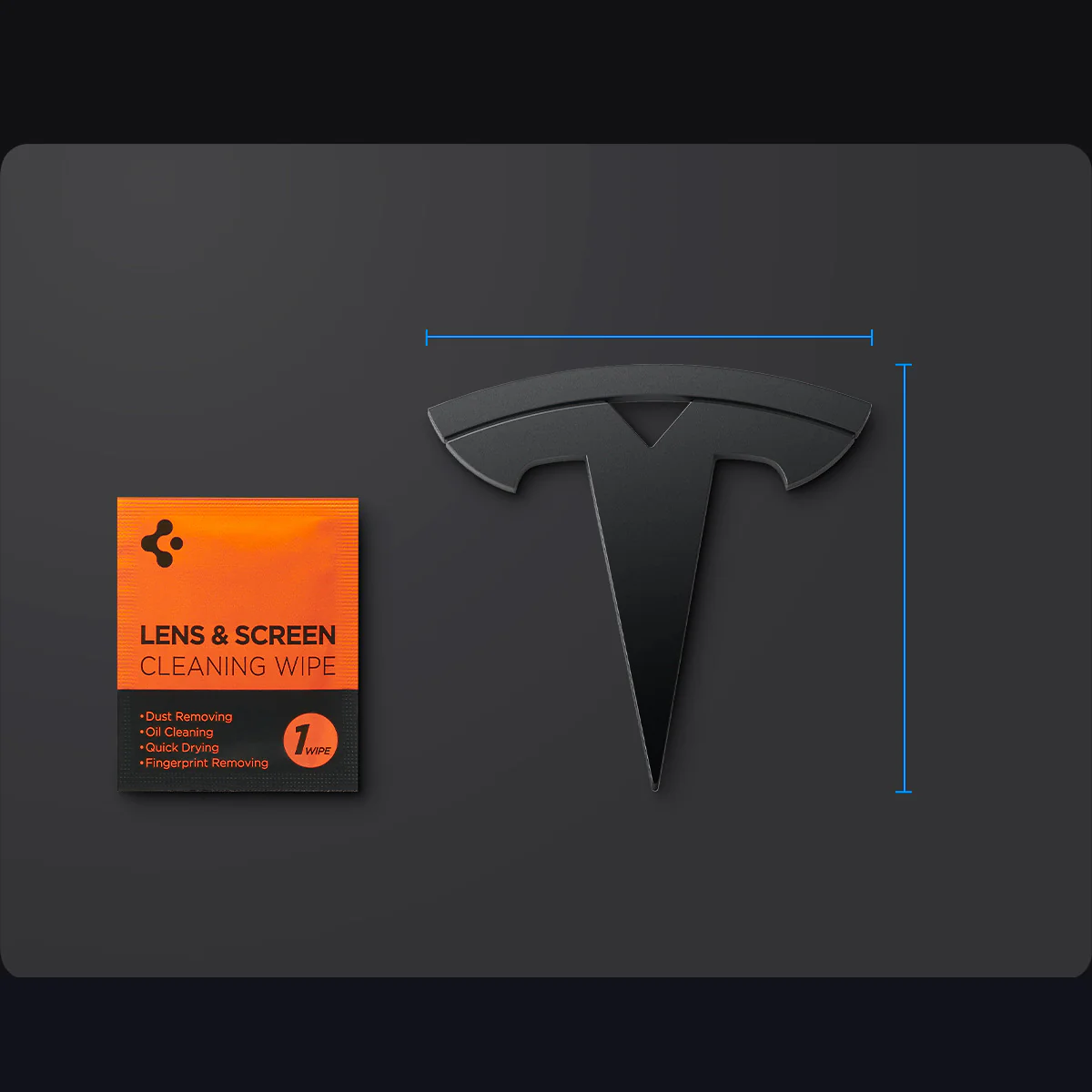 Schutzabdeckung für Motorhaubenemblem/Marker für Tesla Model 3 Highland 2024-25, Spigen, Schwarz - Image 13