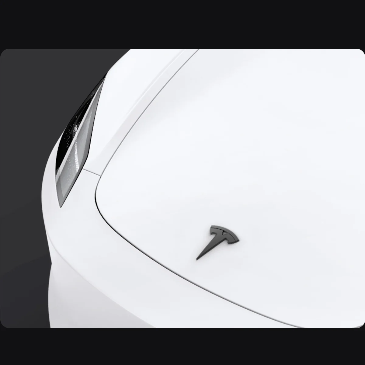 Schutzabdeckung für Motorhaubenemblem/Marker für Tesla Model 3 Highland 2024-25, Spigen, Schwarz - Image 6
