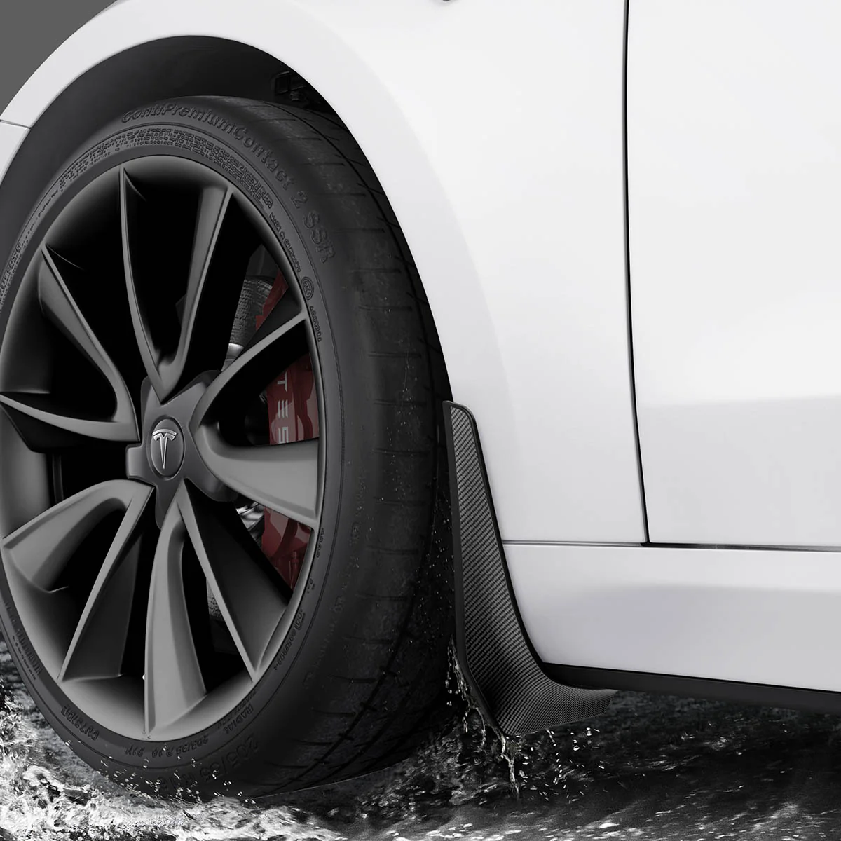 Schutzbleche, Kotflügel vorne und hinten für Tesla Model 3, Spigen Mud Flaps, Schwarz - Image 10