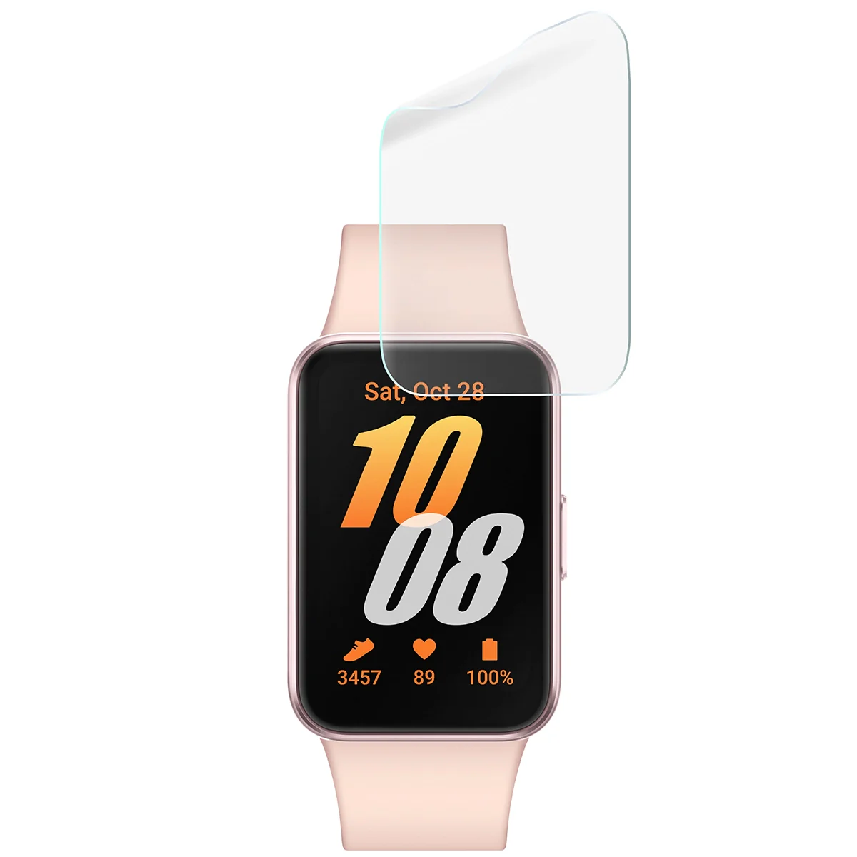 Schutzfolie für den Bildschirm für Galaxy Fit 3, Bizon Watch HydroFlex, 3 Stück - Image 5