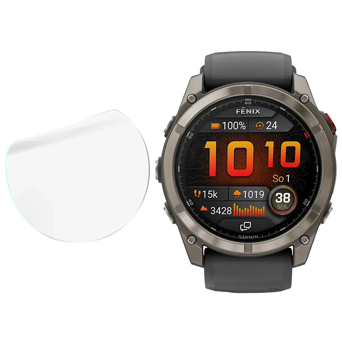 Schutzfolie für den Bildschirm für Garmin Fenix 8 Pro AMOLED 51 mm, Bizon Watch HydroFlex, 3 Stück - Image 4