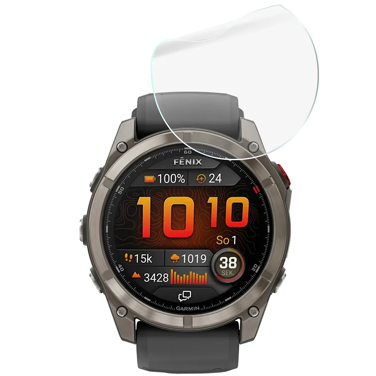 Schutzfolie für den Bildschirm für Garmin Fenix 8 Pro AMOLED 51 mm, Bizon Watch HydroFlex, 3 Stück - Image 5