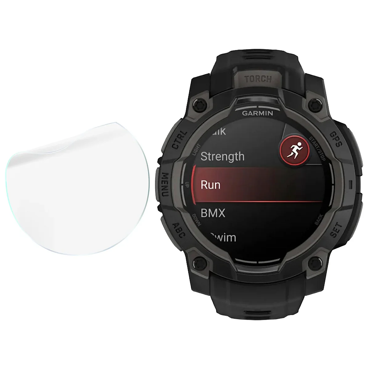 Schutzfolie für den Bildschirm für Garmin Instinct 3 45 mm AMOLED, Bizon Watch HydroFlex, 3 Stück - Image 4