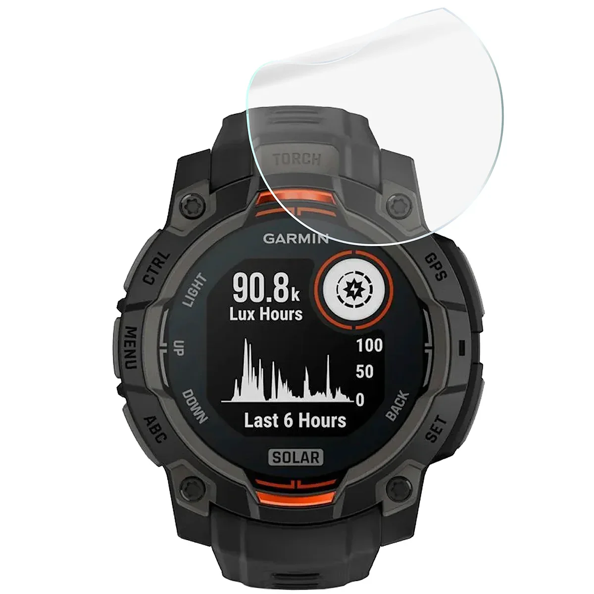 Schutzfolie für den Bildschirm für Garmin Instinct 3 45 mm Solar, Bizon Watch HydroFlex, 3 Stück - Image 5