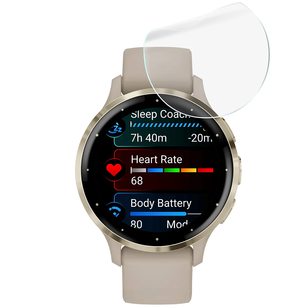 Schutzfolie für den Bildschirm für Garmin Venu 3S, Bizon Watch HydroFlex, 3 Stück - Image 5