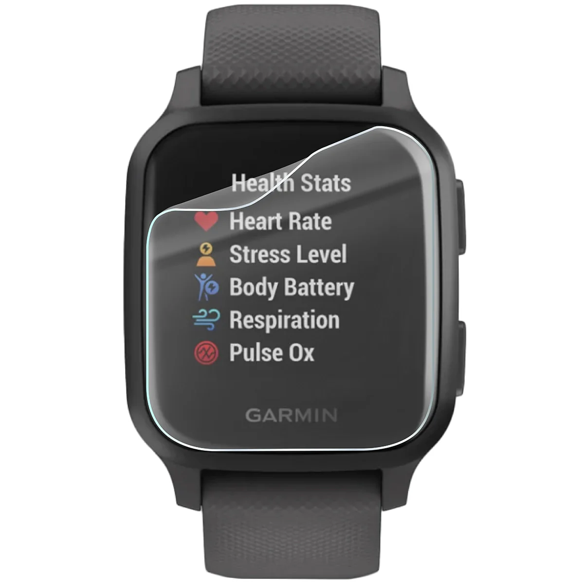Schutzfolie für den Bildschirm für Garmin Venu Sq, Bizon Watch HydroFlex, 3 Stück - Image 2