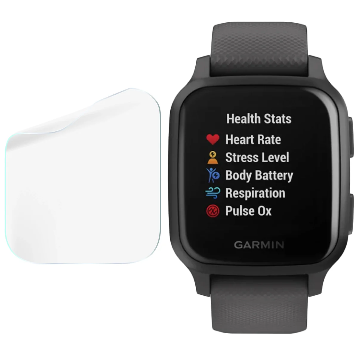 Schutzfolie für den Bildschirm für Garmin Venu Sq, Bizon Watch HydroFlex, 3 Stück - Image 4