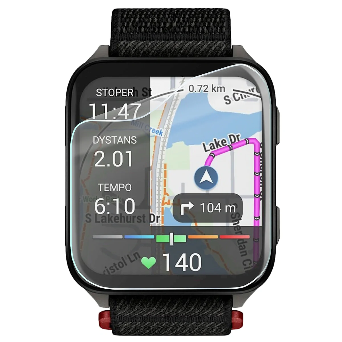 Schutzfolie für den Bildschirm für Garmin Venu X1, Bizon Watch HydroFlex, 3 Stück - Image 2