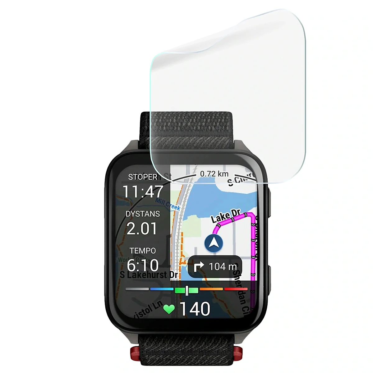 Schutzfolie für den Bildschirm für Garmin Venu X1, Bizon Watch HydroFlex, 3 Stück - Image 5