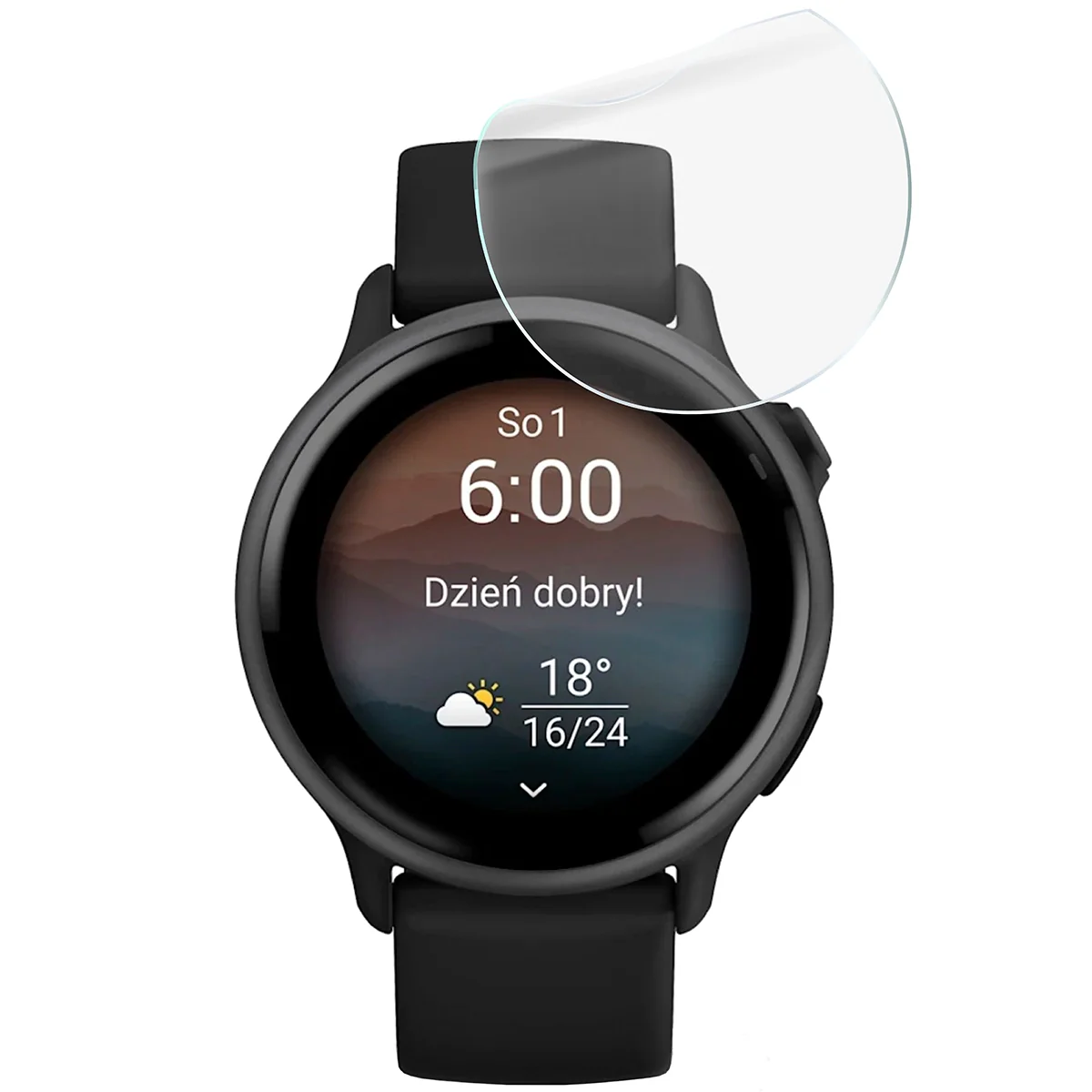 Schutzfolie für den Bildschirm für Garmin Vivoactive 6, Bizon Watch HydroFlex, 3 Stück - Image 5