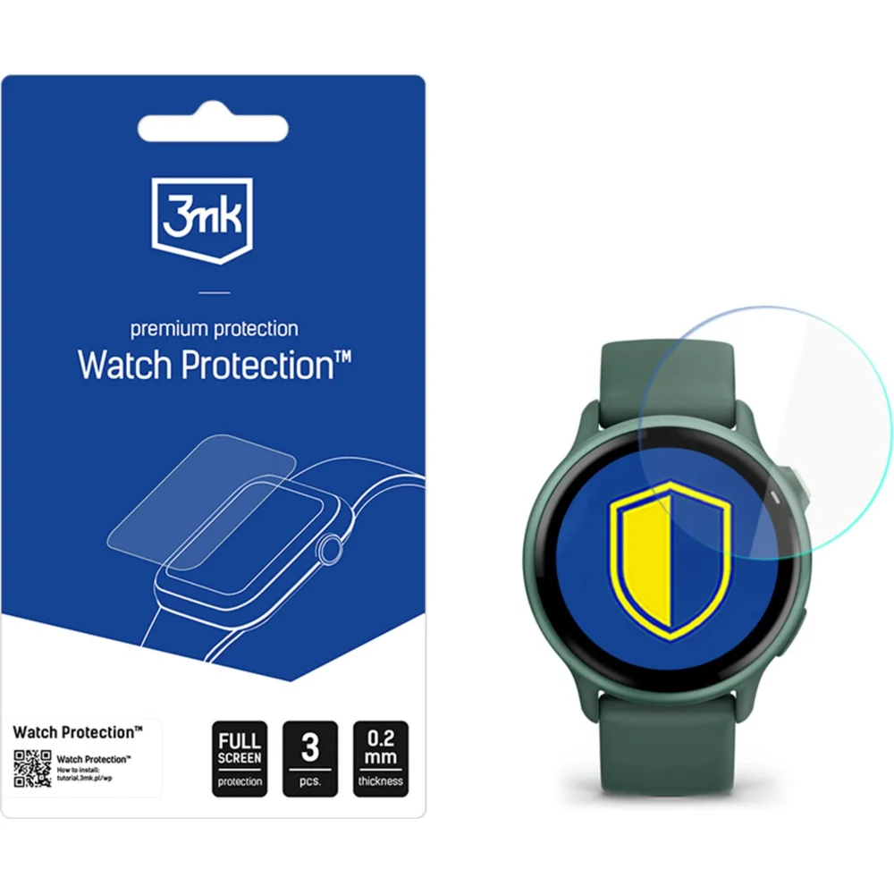 Schutzfolie für Garmin Vivoactive 6, 3mk Watch Protection ARC, 3 Stück