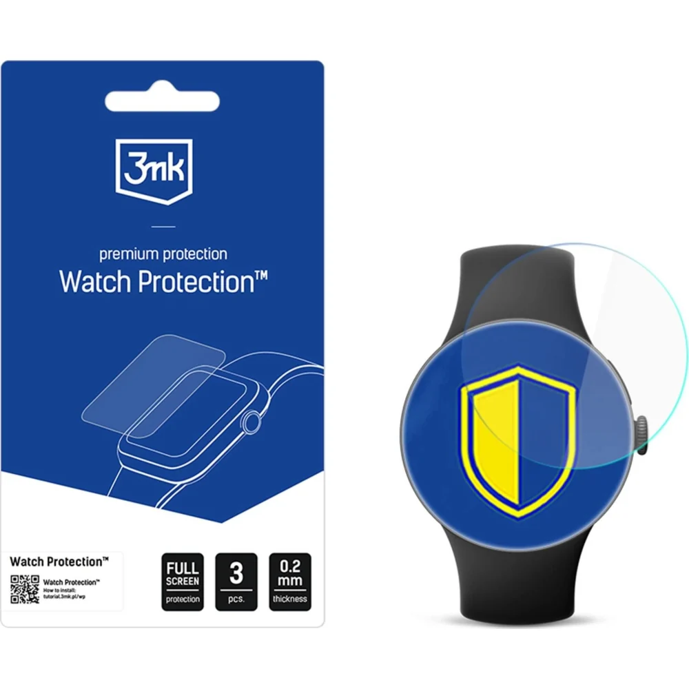 Schutzfolie für Google Pixel Watch 4 41mm, 3mk Watch Protection ARC, 3 Stück