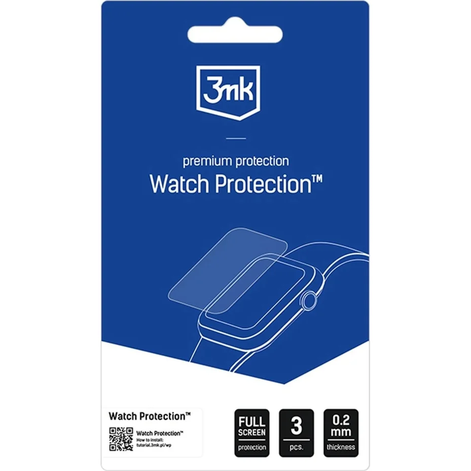 Schutzfolie für Google Pixel Watch 4 45mm, 3mk Watch Protection ARC, 3 Stück - Image 3