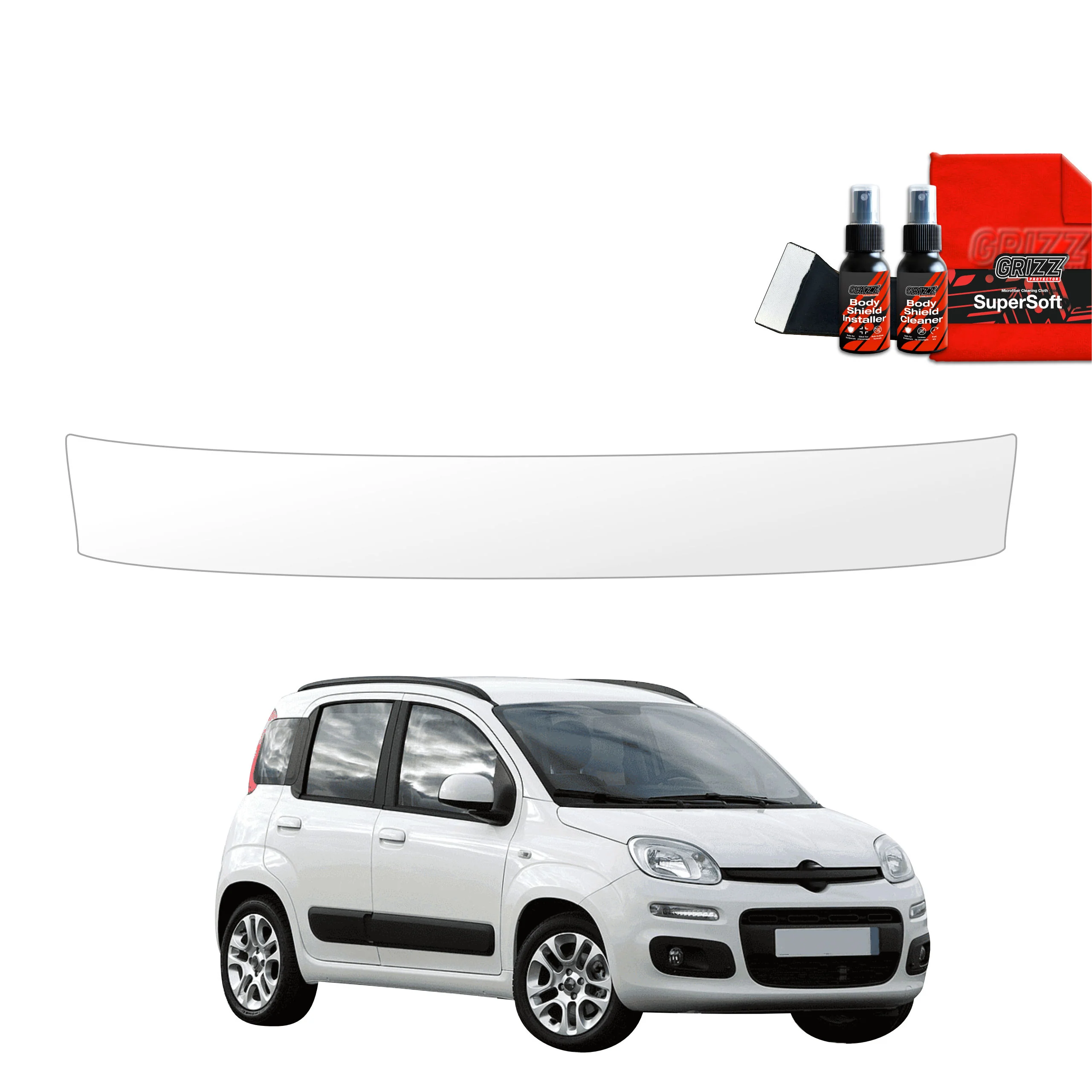 Schutzfolie Grizz Protector für Ladekante - Fiat Panda 3 Hatchback 5D (2011-2016)
