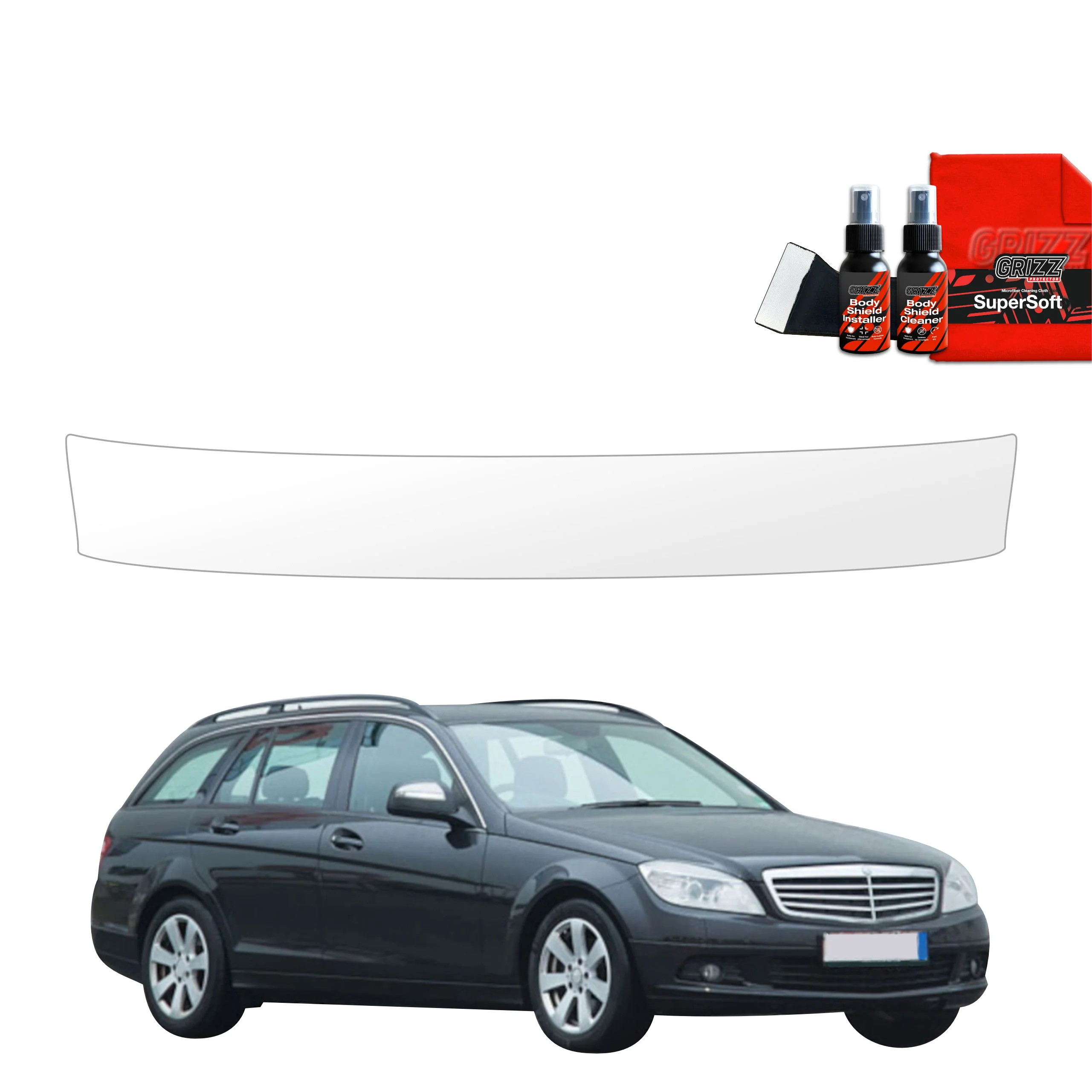 Schutzfolie Grizz Protector für Ladekante - Mercedes Benz C Klasse S204 Kombi (2007-2011)