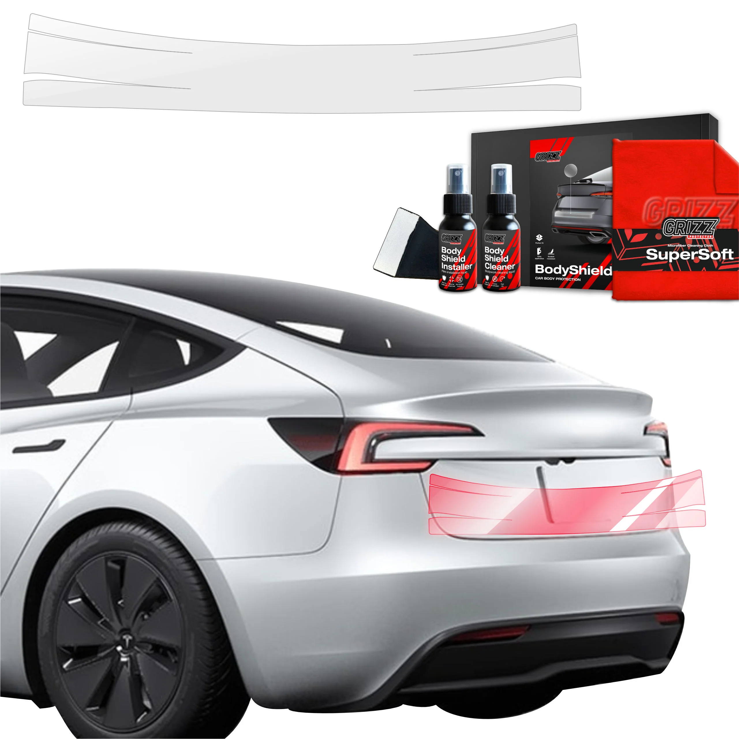 Schutzfolie Grizz Protector für Ladekante - Tesla Model 3 (2021-2025)