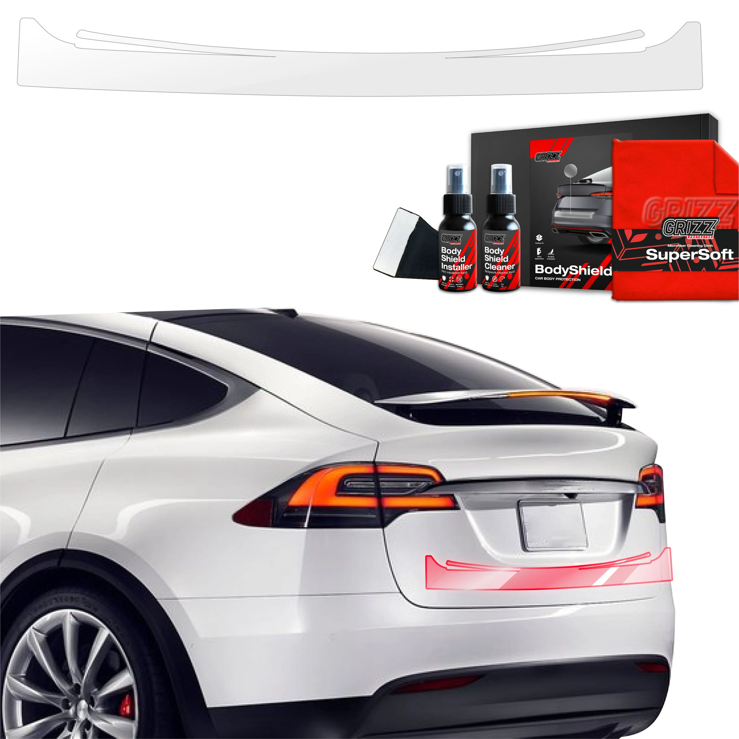 Schutzfolie Grizz Protector für Ladekante - Tesla Model X (2021-2025)