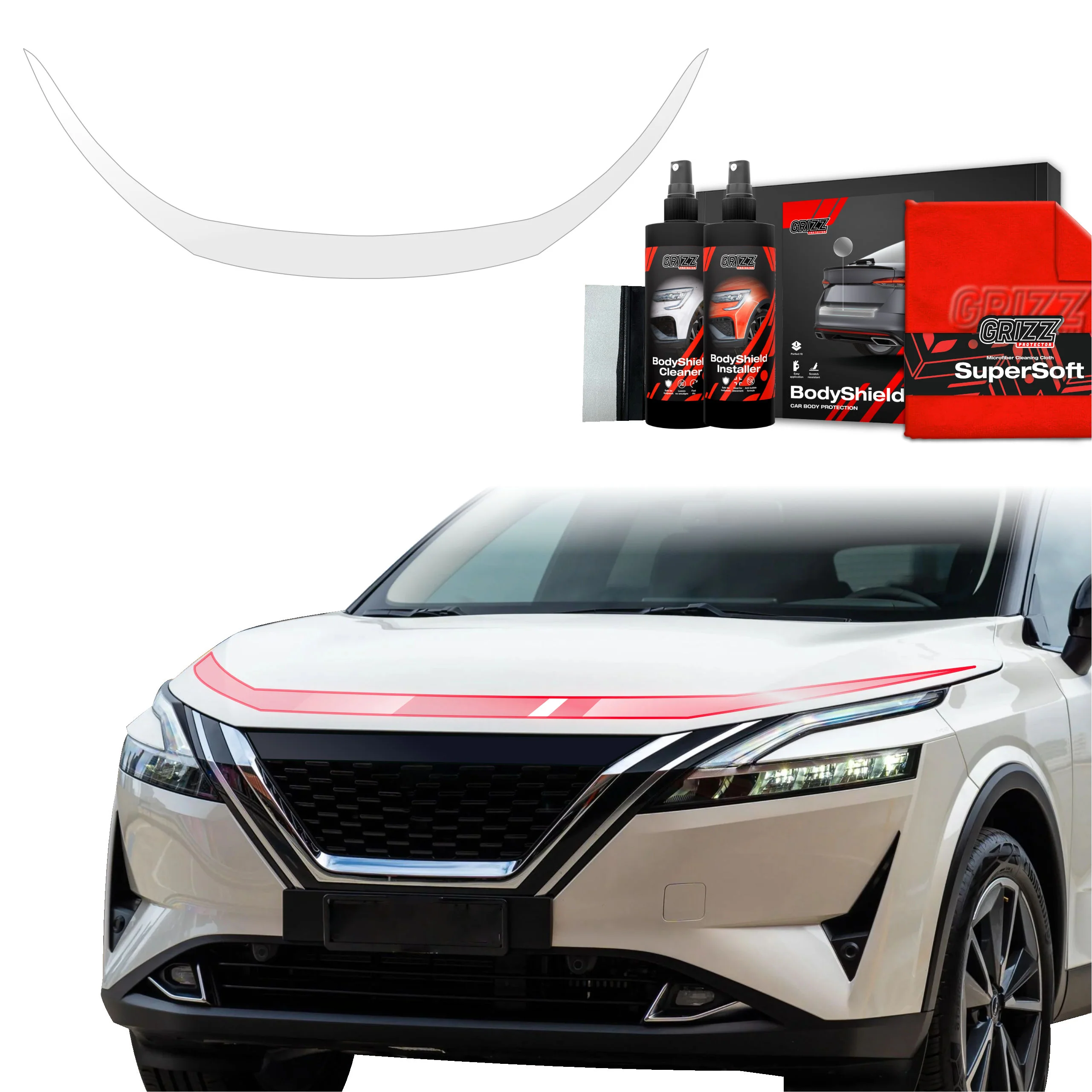 Schutzfolie Grizz Protector für Motorhaube - Nissan Qashqai 3 (2021-2024)