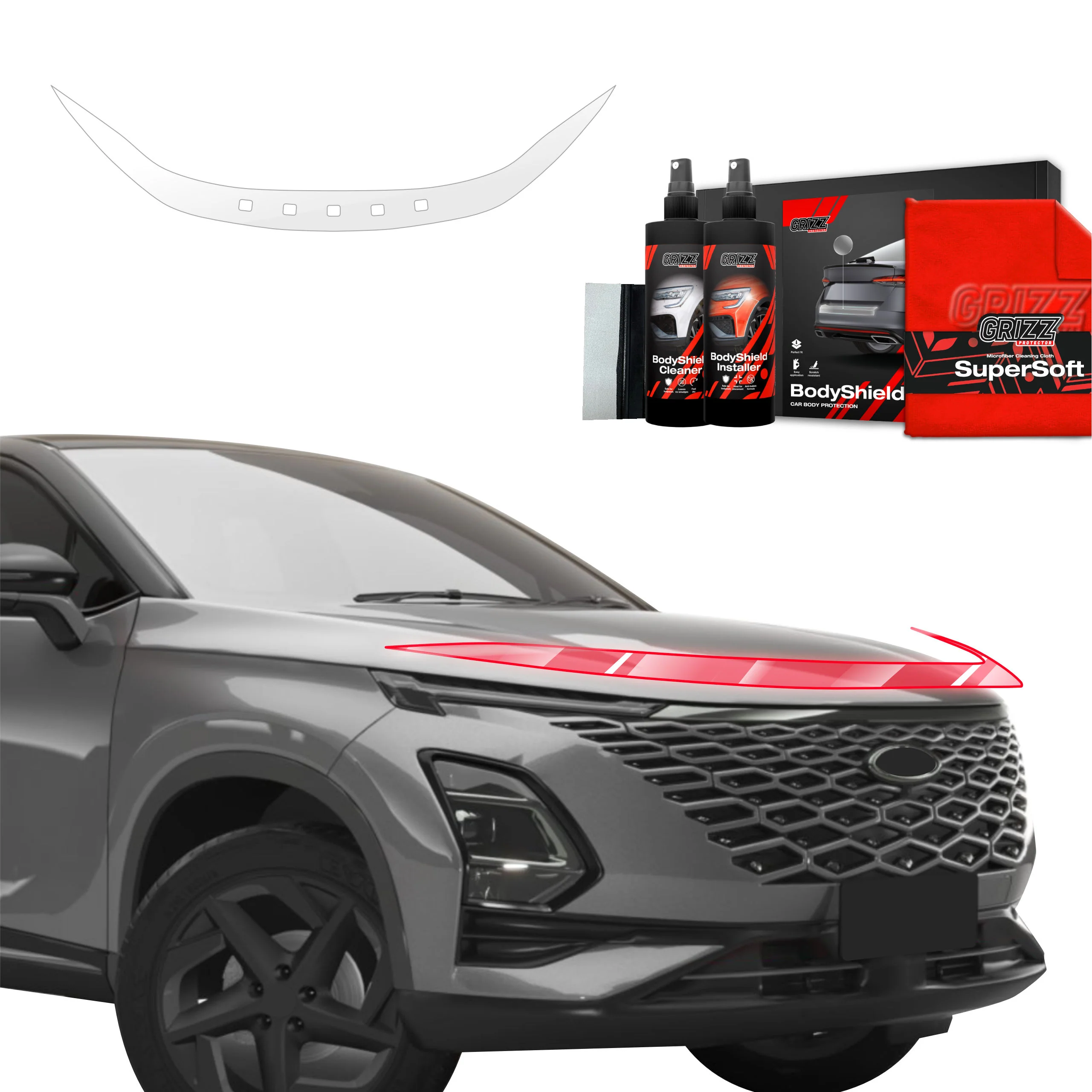 Schutzfolie Grizz Protector für Motorhaube - OMODA 5 Facelift (2024-2025)