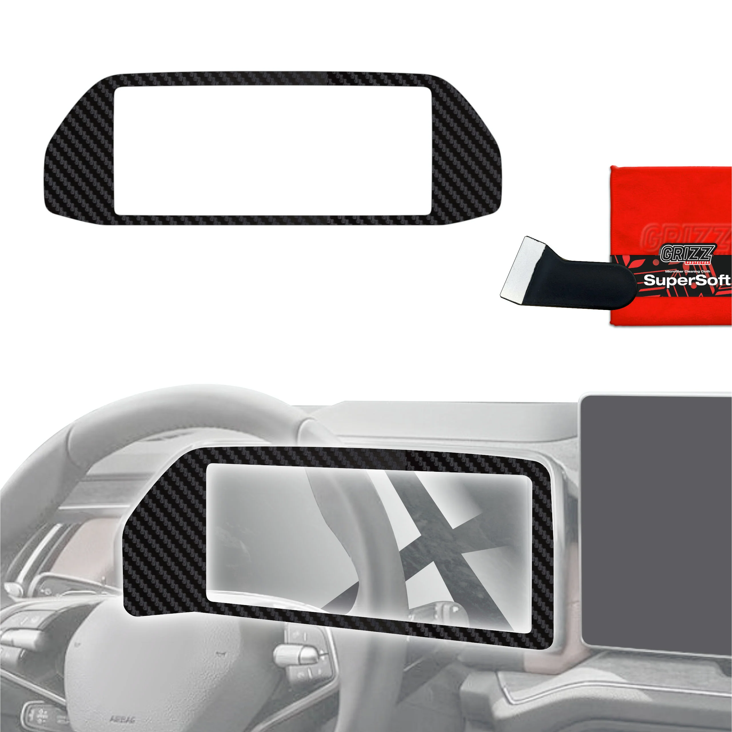 Schutzfolien Grizz Protector für Armaturenbrett - Skoda Kodiaq 2 (2024-2025) Carbon Optik Matt Antifingerprint