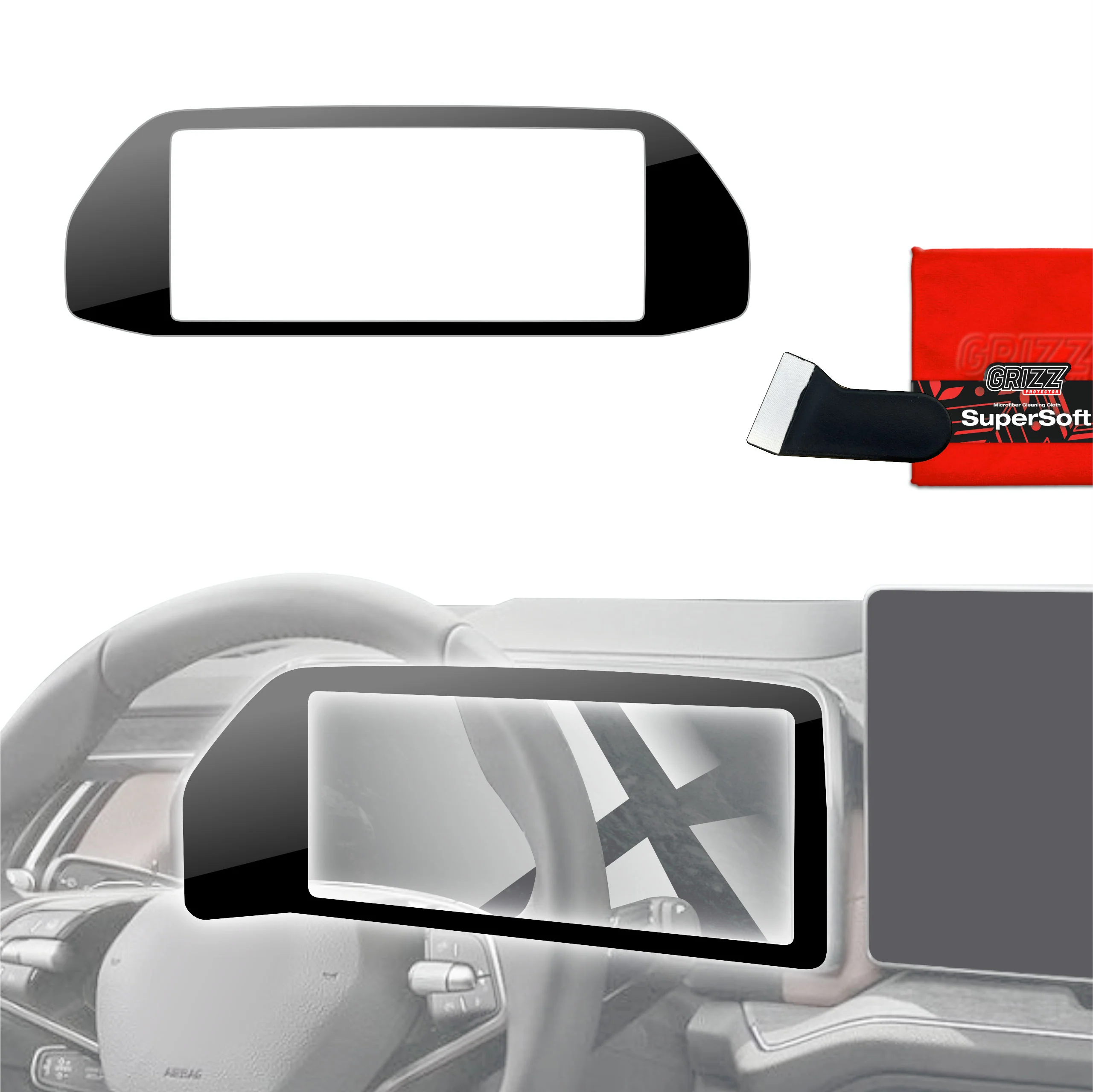 Schutzfolien Grizz Protector für Armaturenbrett - Skoda Kodiaq 2 (2024-2025) Schwarz Glanz