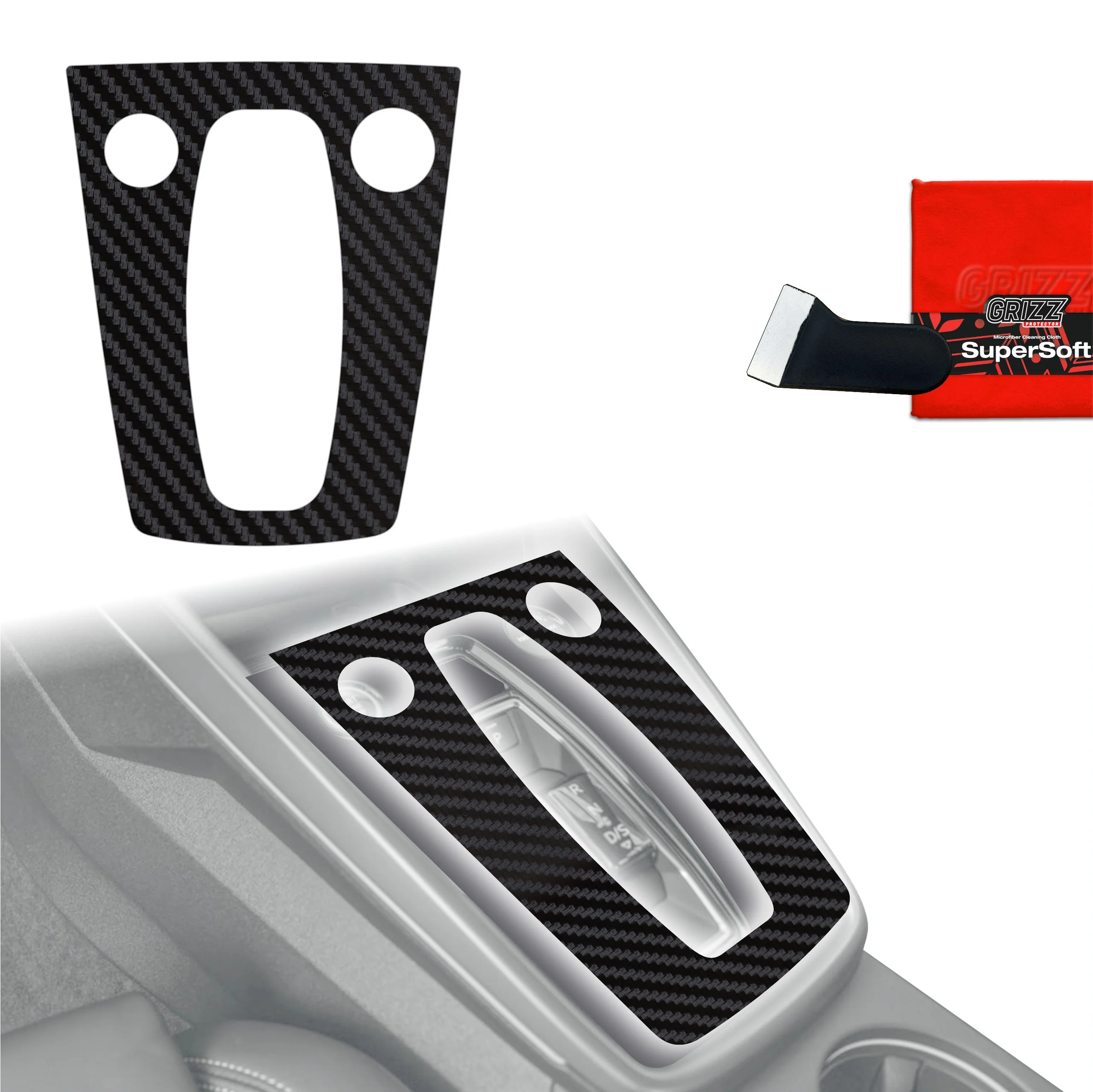Schutzfolien Grizz Protector für Mittelkonsole - Audi S3 8Y Facelift (2024-2025) Carbon Optik Matt Antifingerprint