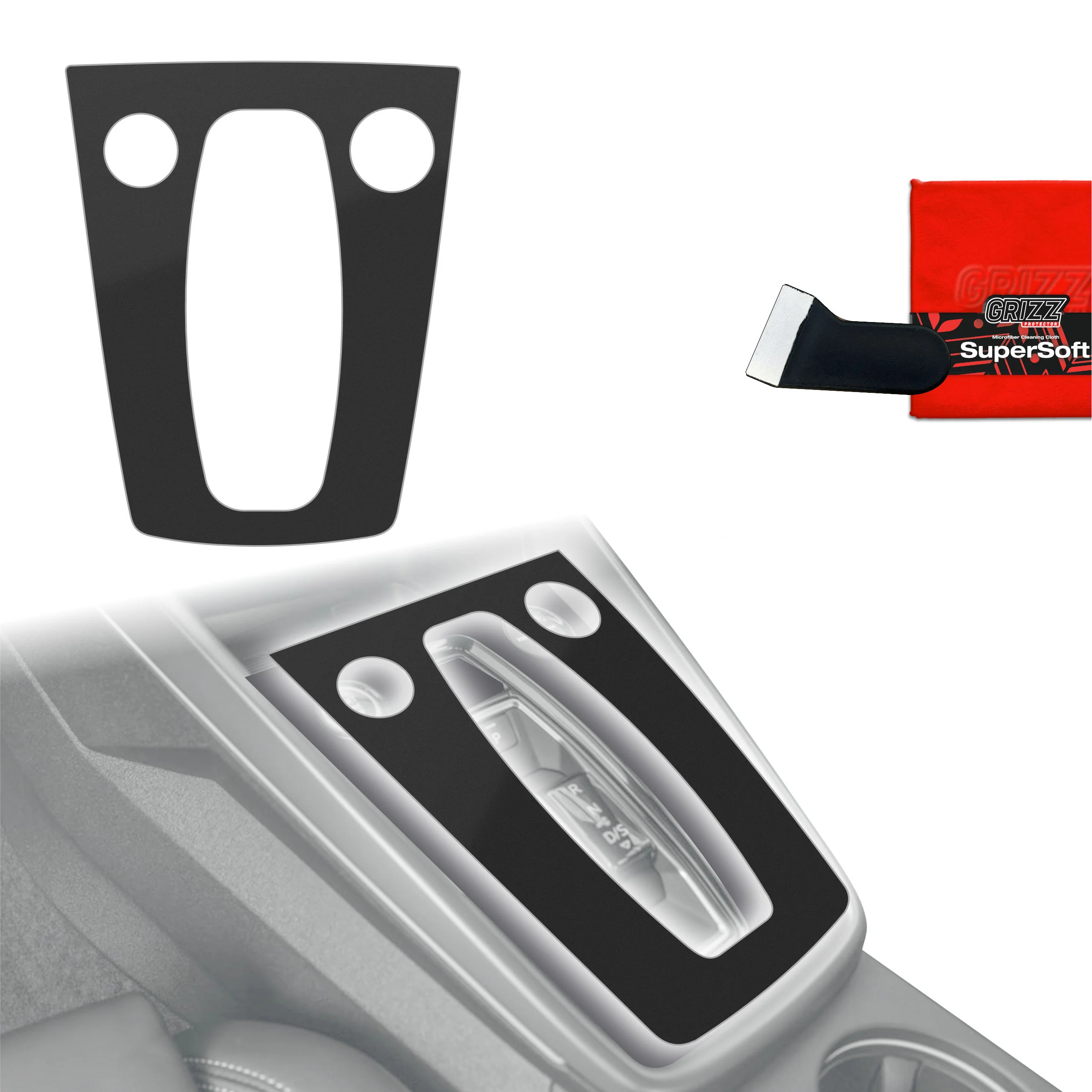 Schutzfolien Grizz Protector für Mittelkonsole - Audi S3 8Y Facelift (2024-2025) Schwarz Matt Antifingerprint