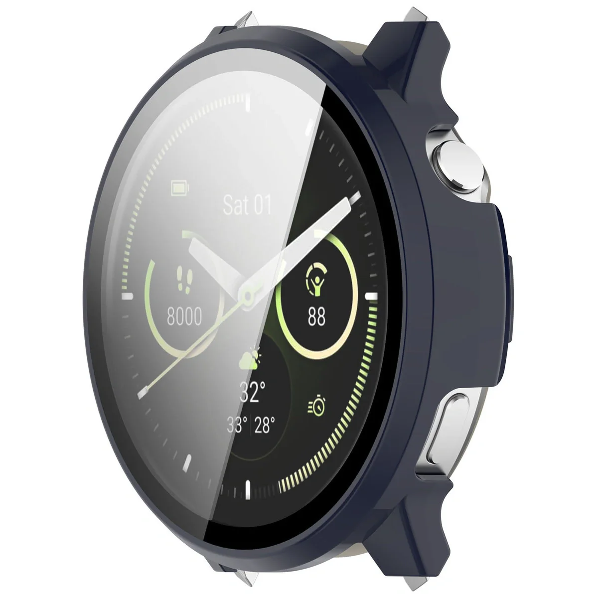 Schutzhülle mit Glas für Garmin Venu 4 41 mm, Bizon Case Watch Adamo, Dunkelblau - Image 5