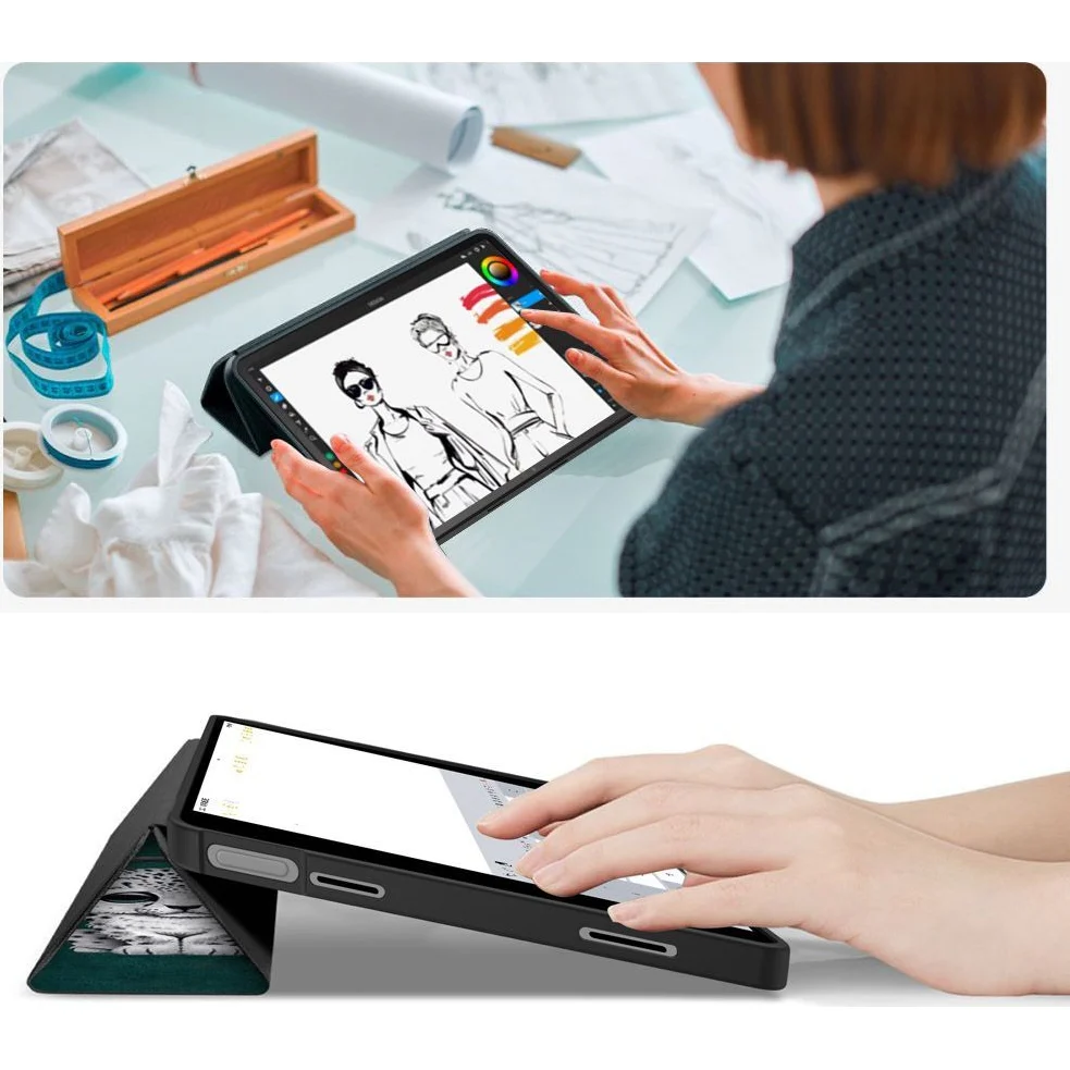 Schutzhülle mit Klappe für Xiaomi Redmi Pad 2, Tech-Protect SmartCase, Grün - Image 5