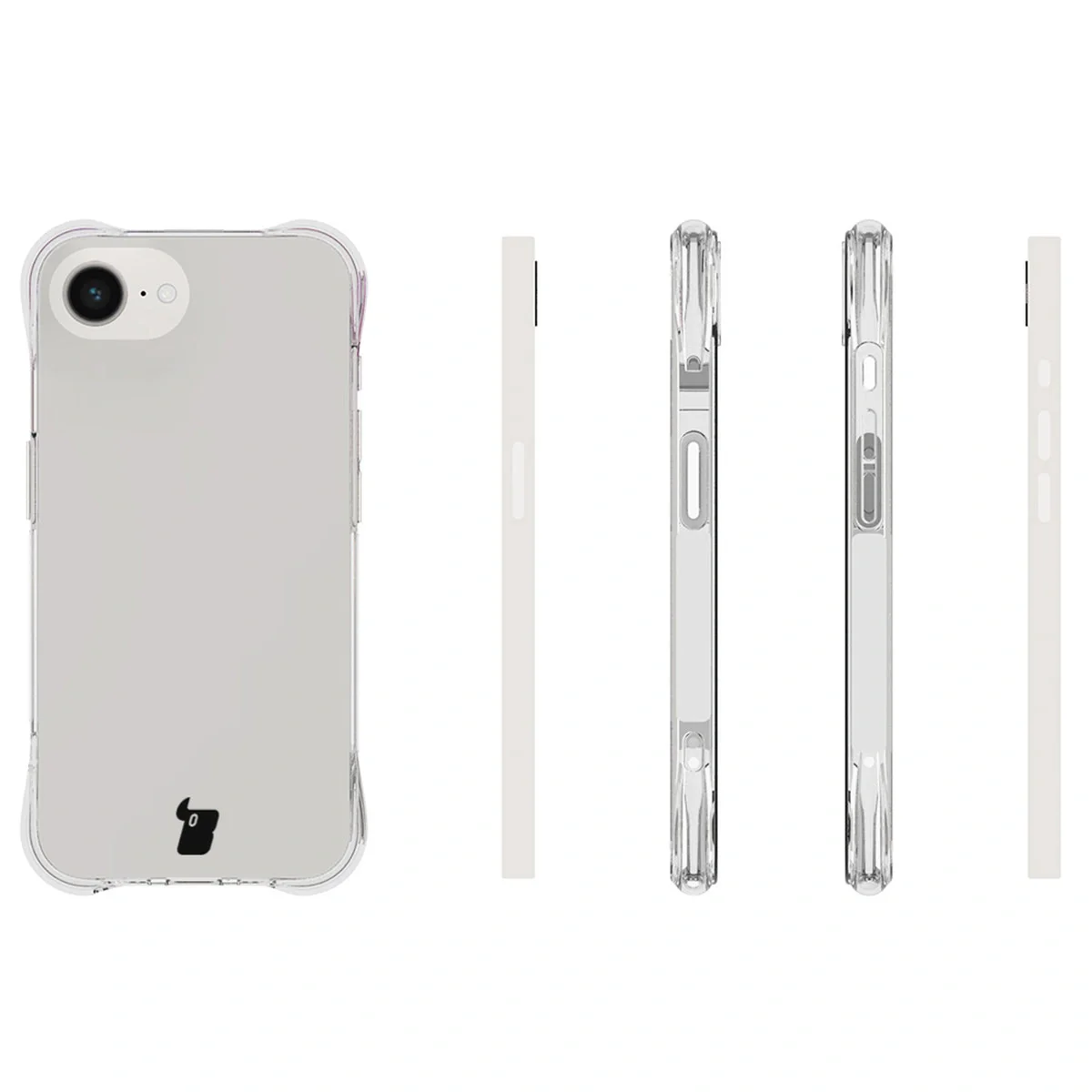 Schutzhülle + 2x gehärtetes Glas für iPhone 17e / 16e, Bizon Case Clear Pack, Transparent - Image 4