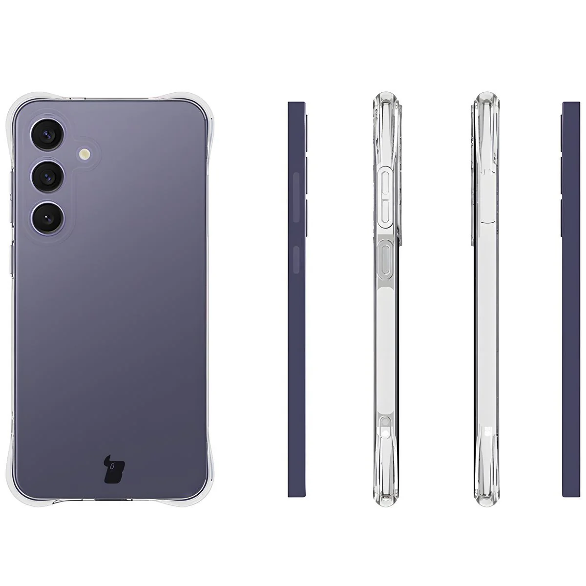 Schutzhülle + 2x gehärtetes Glas für Galaxy S25 Plus, Bizon Case Clear Pack, Transparent - Image 4