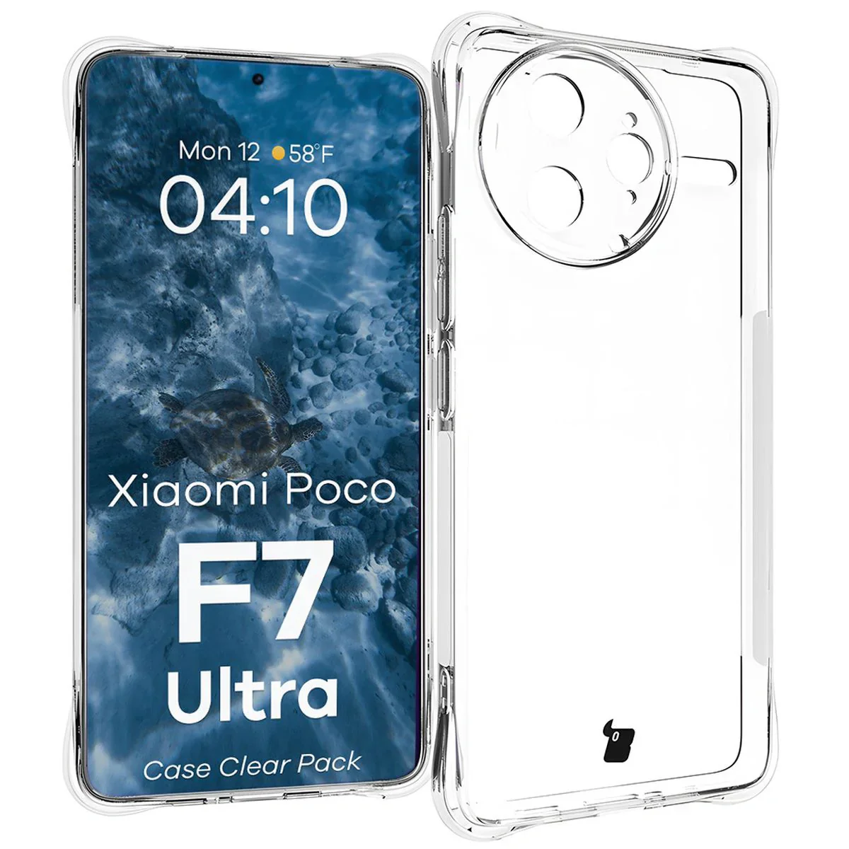 Schutzhülle + 2x gehärtetes Glas für Xiaomi Poco F7 Ultra, Bizon Case Clear Pack, Transparent - Image 3