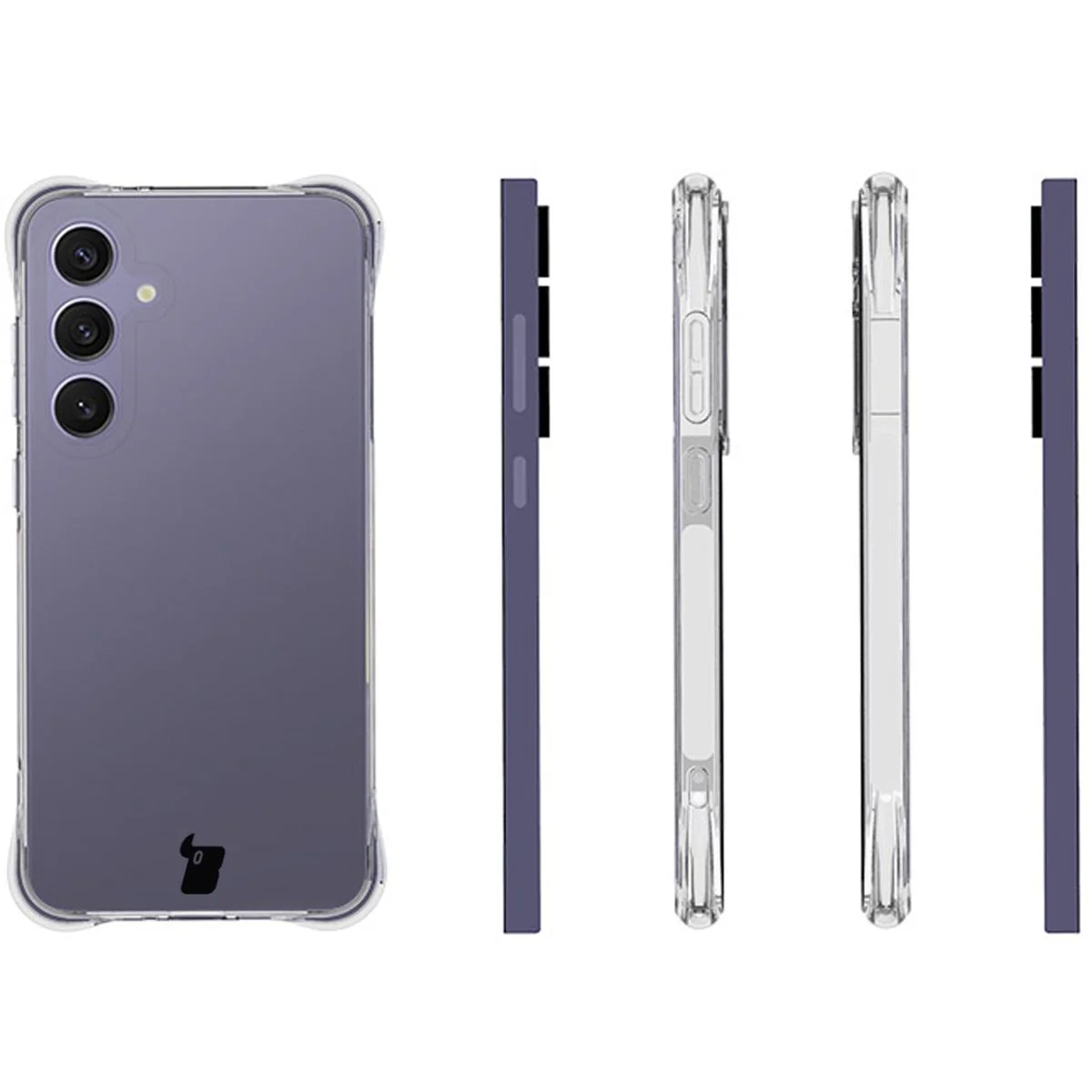Schutzhülle + 2x gehärtetes Glas + Kameraschutz für Galaxy S24 FE, Bizon Case Clear Pack, Transparent - Image 4