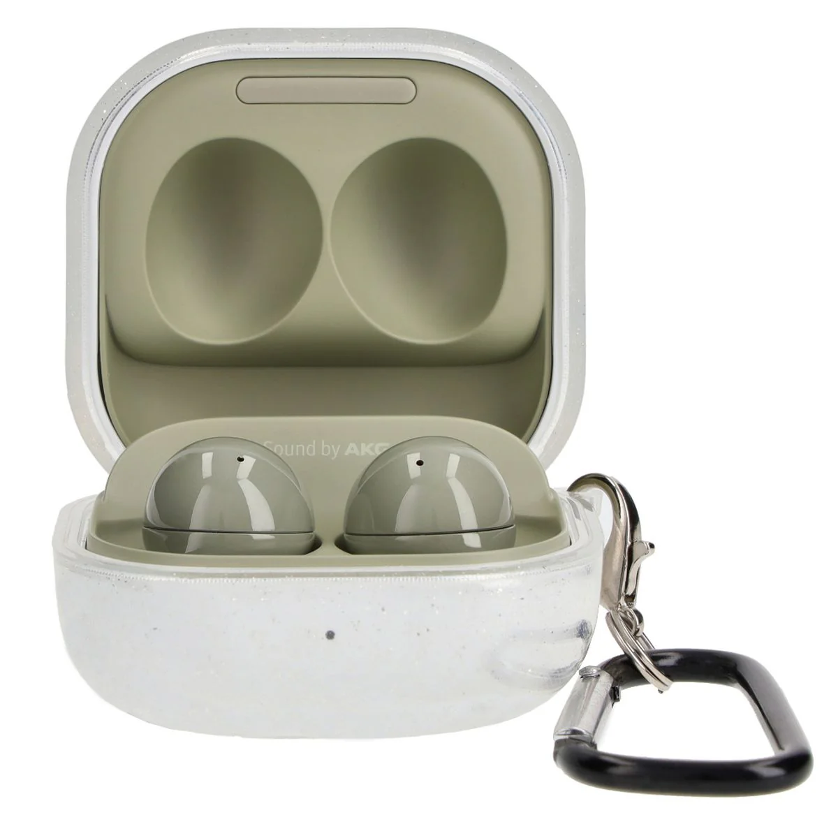 Schutzhülle für Samsung Galaxy Buds Live / Pro / Buds2 / Buds2 Pro / Buds FE. Bizon Case Headphone Clear, Transparent und glitzernd - Image 3
