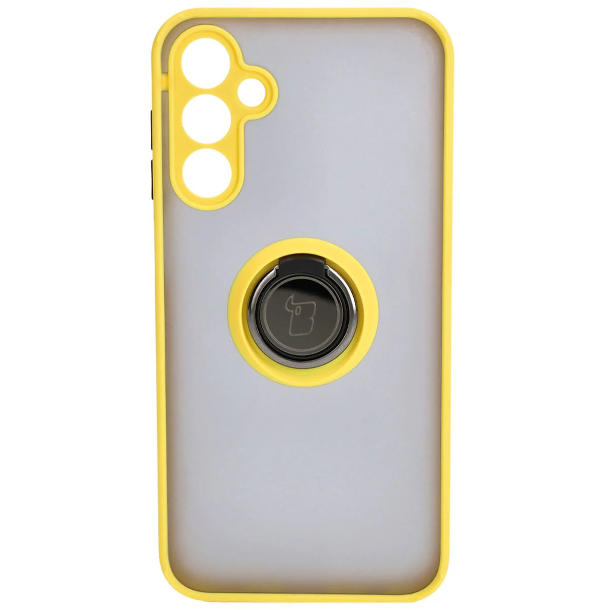 Handyhülle mit Fingergriff für Galaxy A15 5G/4G, Bizon Case Hybrid Ring, getönt mit gelbem Rahmen - Image 2