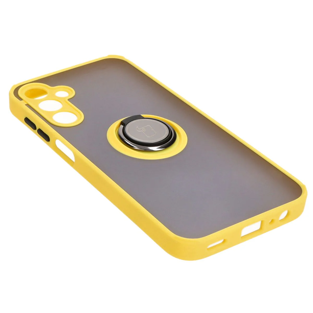Handyhülle mit Fingergriff für Galaxy A15 5G/4G, Bizon Case Hybrid Ring, getönt mit gelbem Rahmen - Image 4