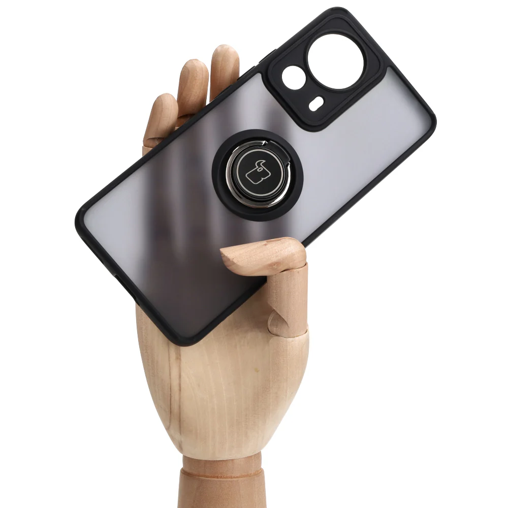 Handyhülle mit Fingergriff für Xiaomi 13 Lite, Bizon Case Hybrid Ring, getönt mit schwarzem Rahmen - Image 6