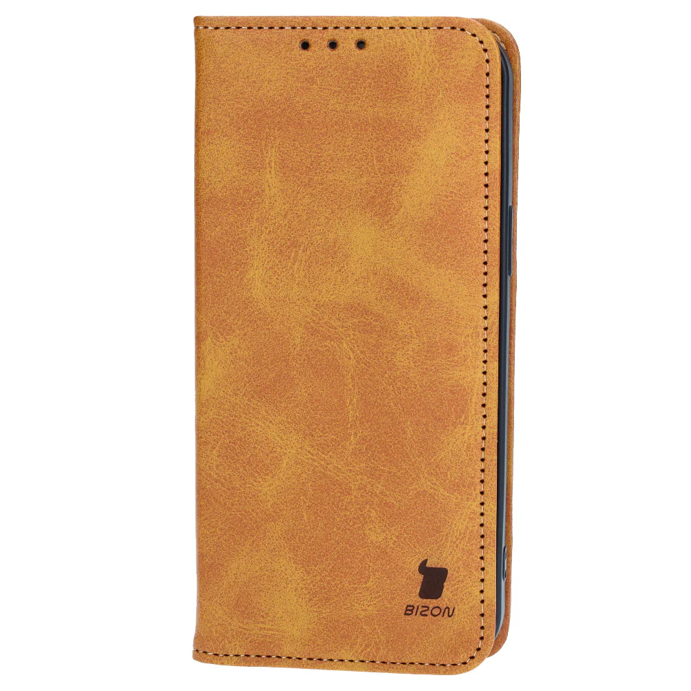 Handyhülle mit Klappe für iPhone 15 Plus, Bizon Case Pocket Pro, Braun - Image 3