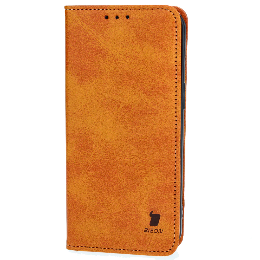 Handyhülle mit Klappe für iPhone 15 Pro Max, Bizon Case Pocket Pro, Braun - Image 3