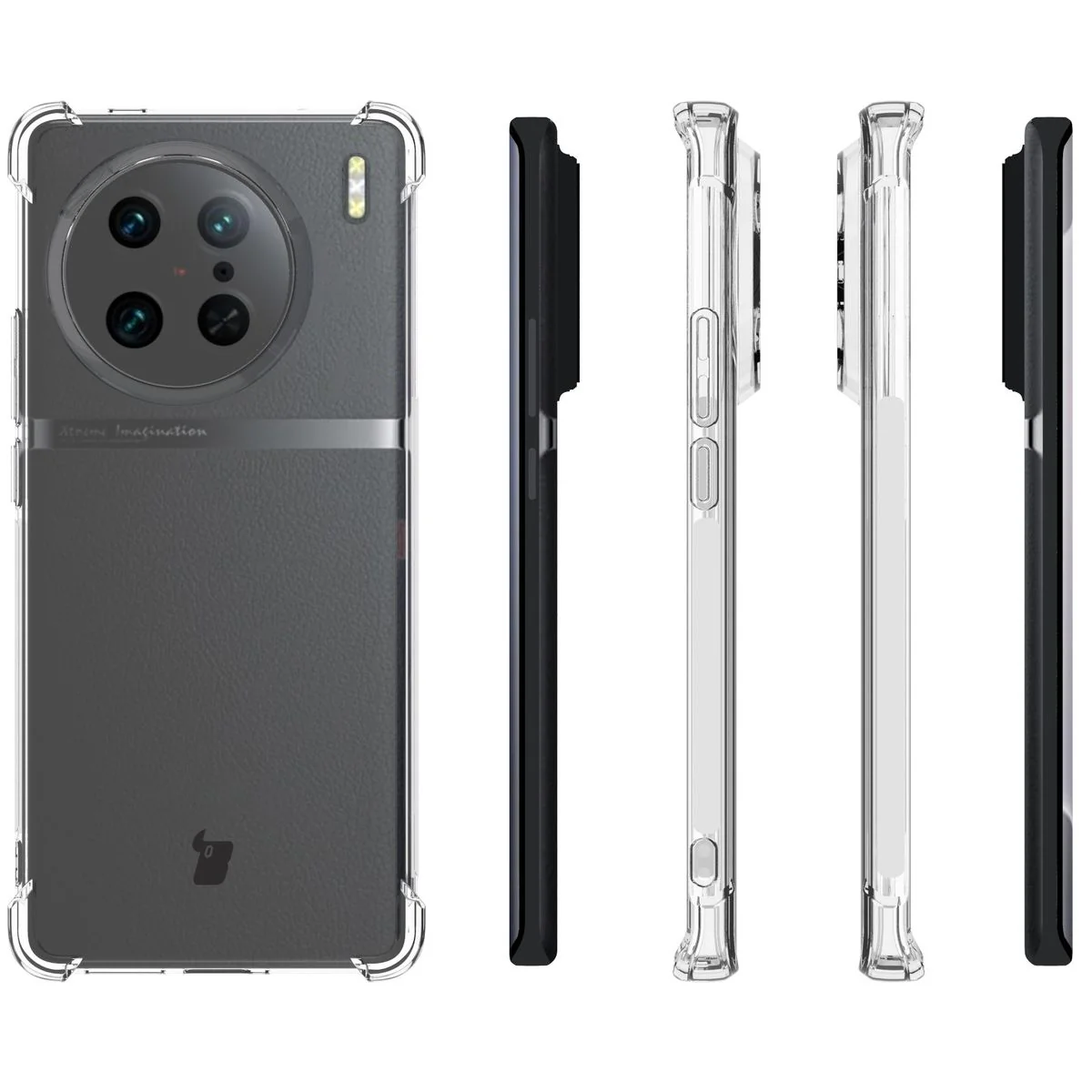 Flexible Schutzhülle für Vivo X90 Pro, Bizon Case Salpa, Transparent - Image 3
