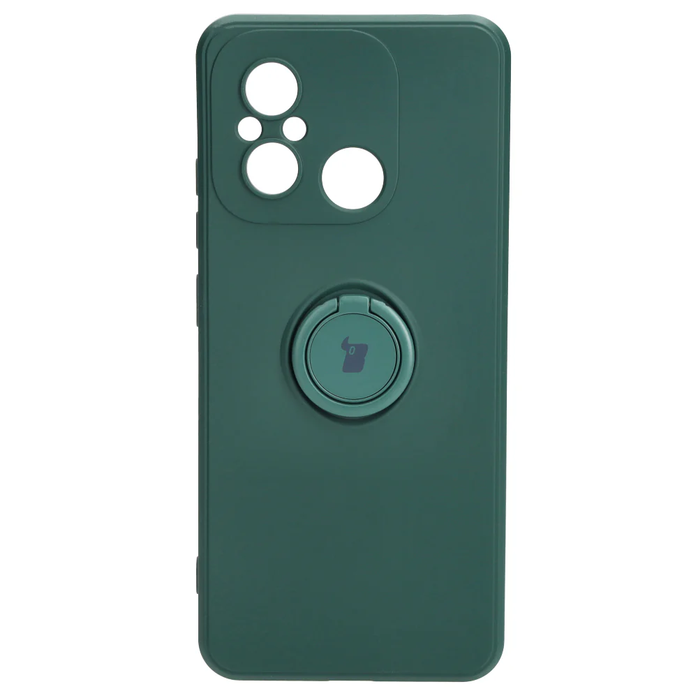 Schutzhülle Bizon Case Silicone Ring Sq für Xiaomi Redmi 12C, Dunkelgrün - Image 2