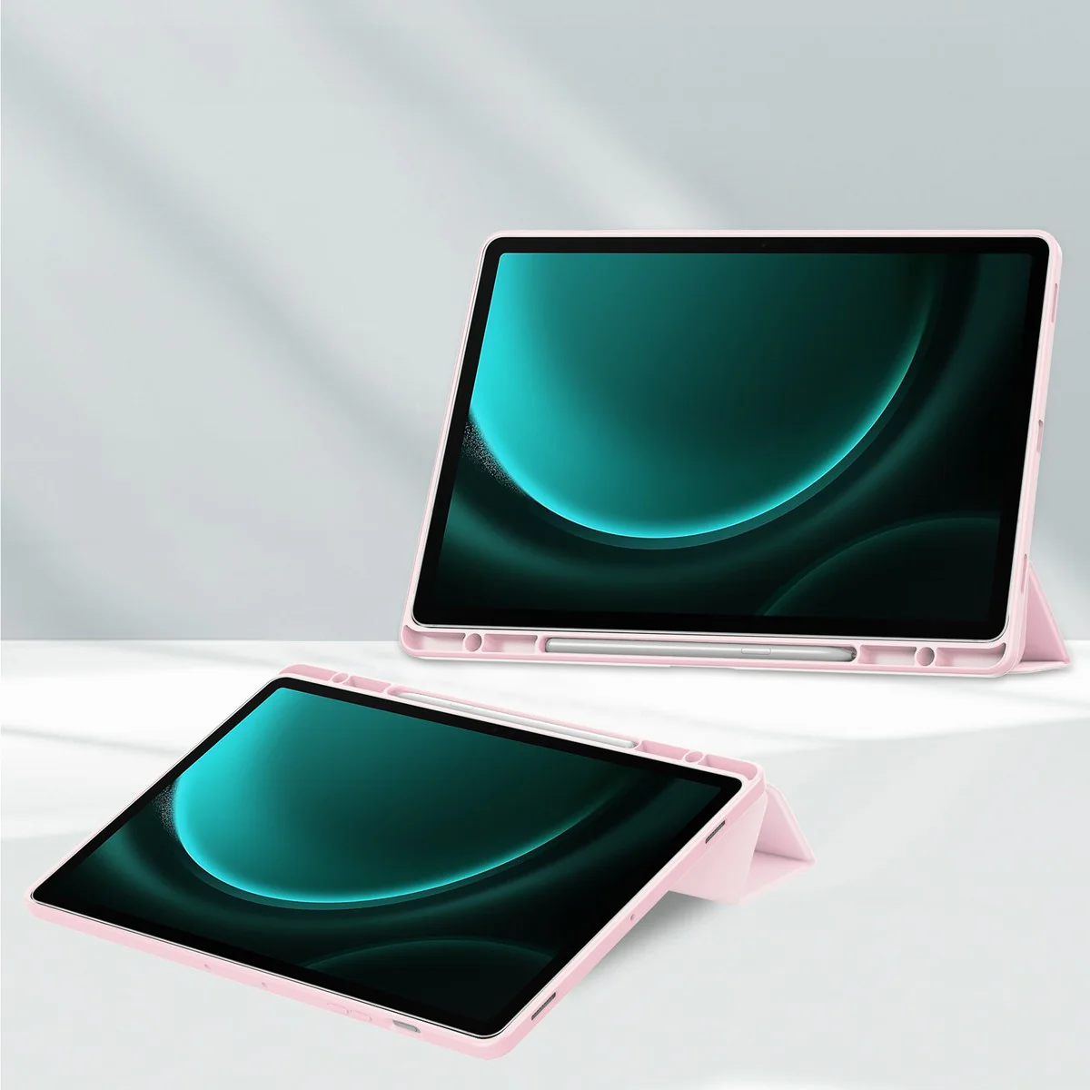 Schutzhülle Bizon Case Tab Clear Matt für Galaxy Tab S9 FE Plus, Hellrosa - Image 2