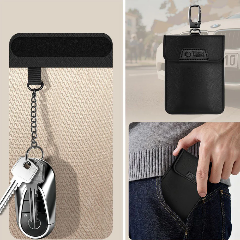 Schutzhülle Faradayscher Käfig, Tech-Protect KLR400 Pouch Keyless RFID Signal Blocker Case, Schwarz - Image 8