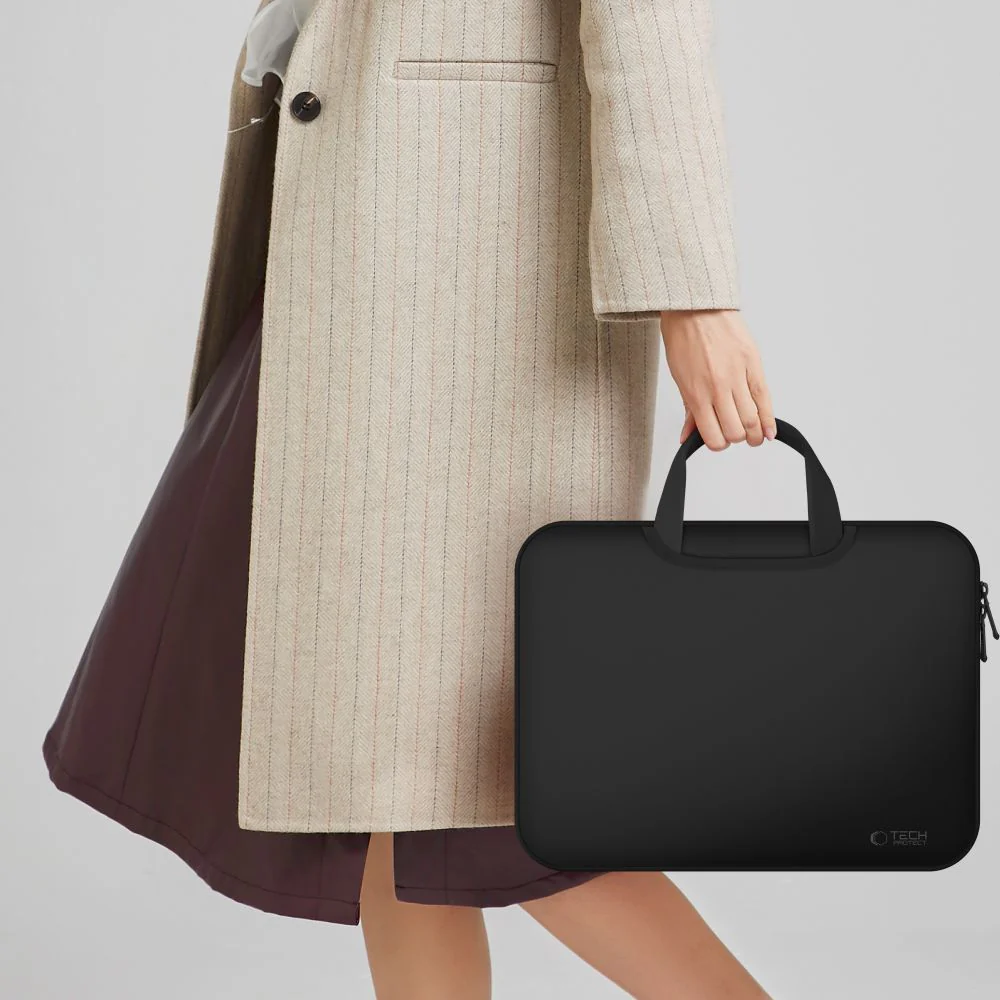 Schutzhülle für 13" / 14" Laptop, Tech-Protect Neopren Bag, Schwarz - Image 9