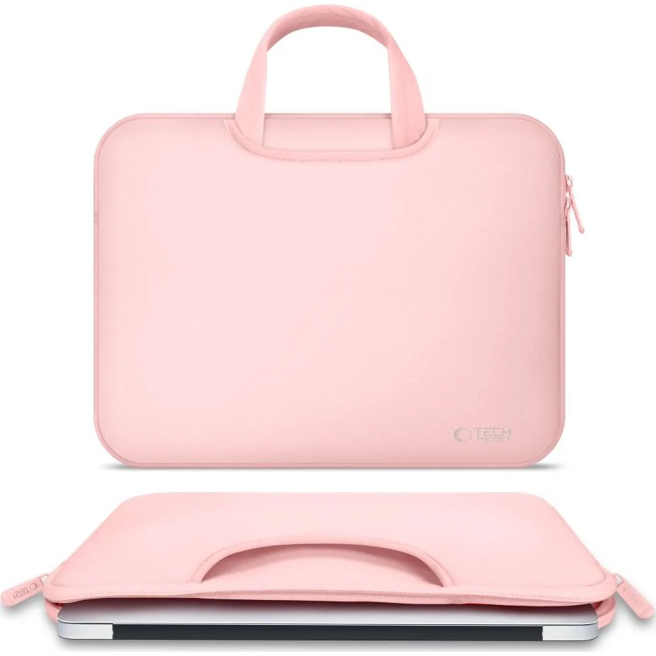 Schutzhülle für 15" / 16" Laptop, Tech-Protect Neopren Bag, Hellrosa - Image 5