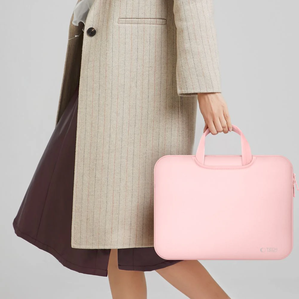 Schutzhülle für 15" / 16" Laptop, Tech-Protect Neopren Bag, Hellrosa - Image 9
