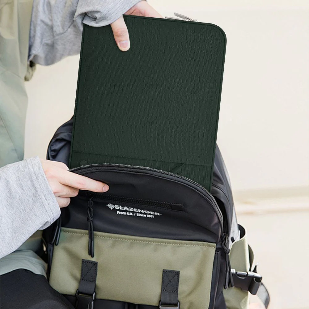 Schutzhülle für 15" / 16" Laptop, Tech-Protect Sleevy, Dunkelgrün - Image 7