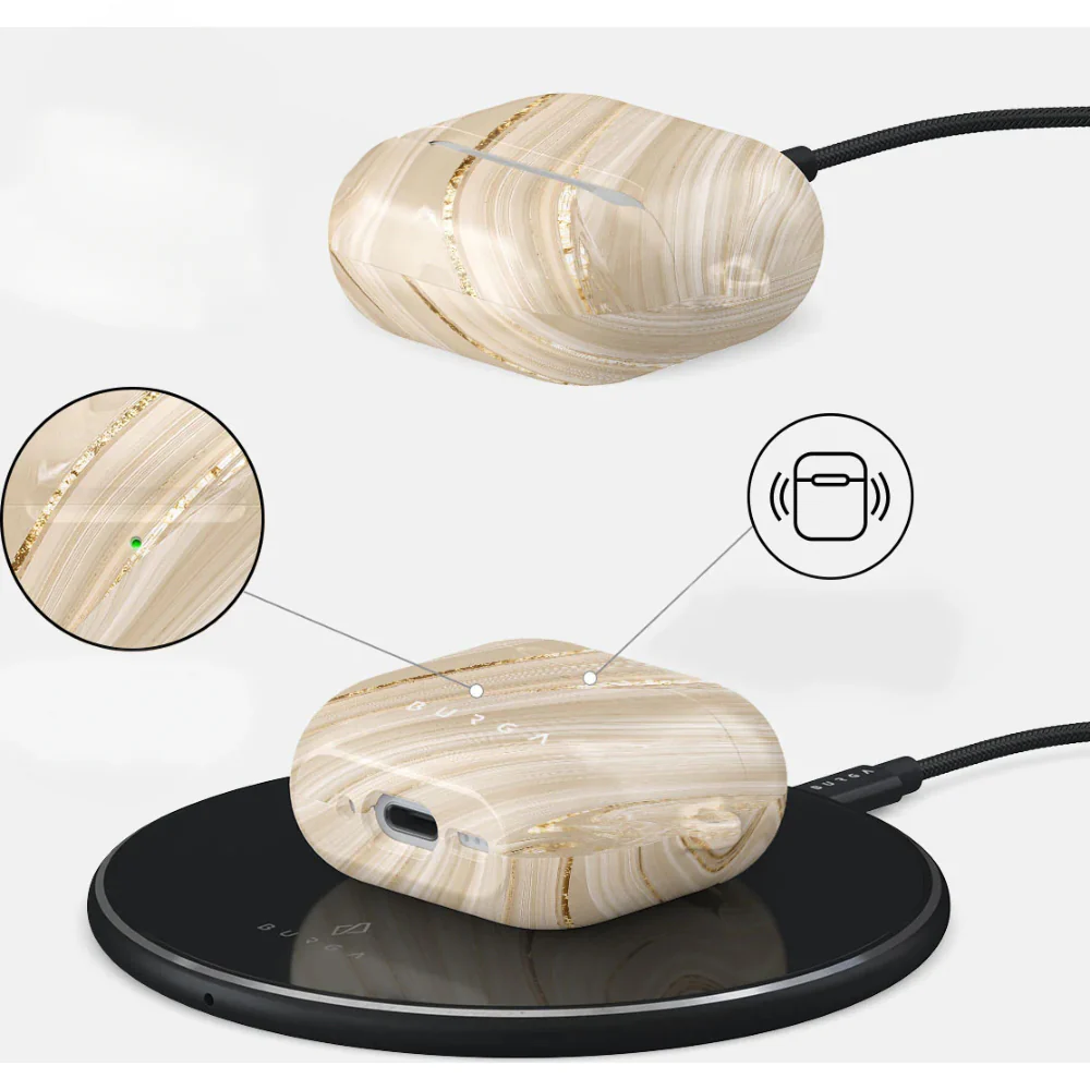 Schutzhülle für AirPods 4, Burga Full Glam, Beige - Image 3