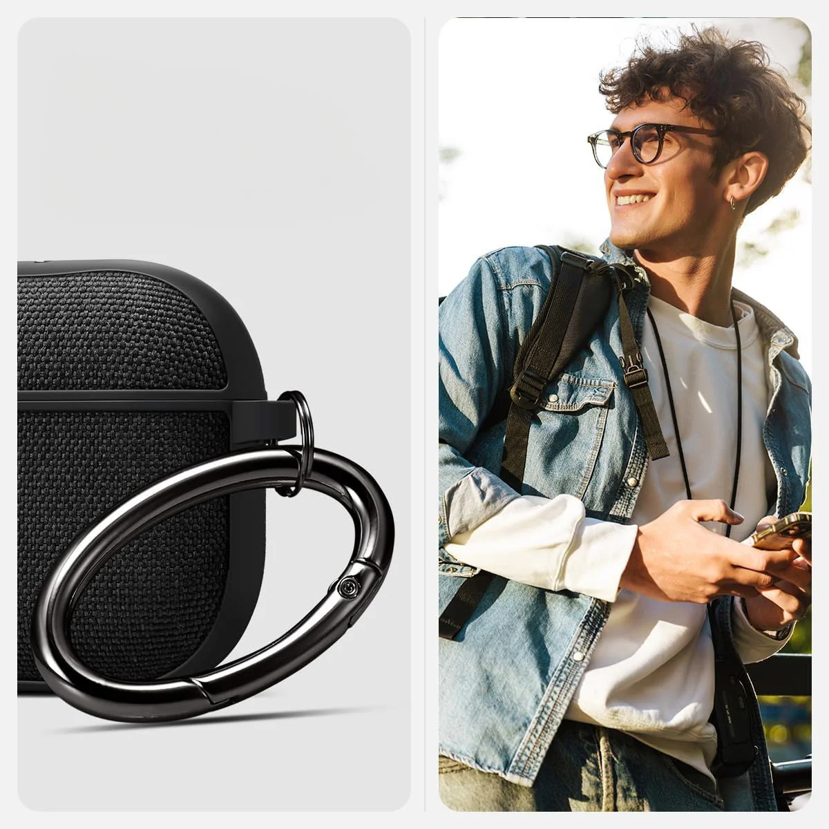 Schutzhülle für AirPods 4, Spigen Urban Fit, Schwarz - Image 10