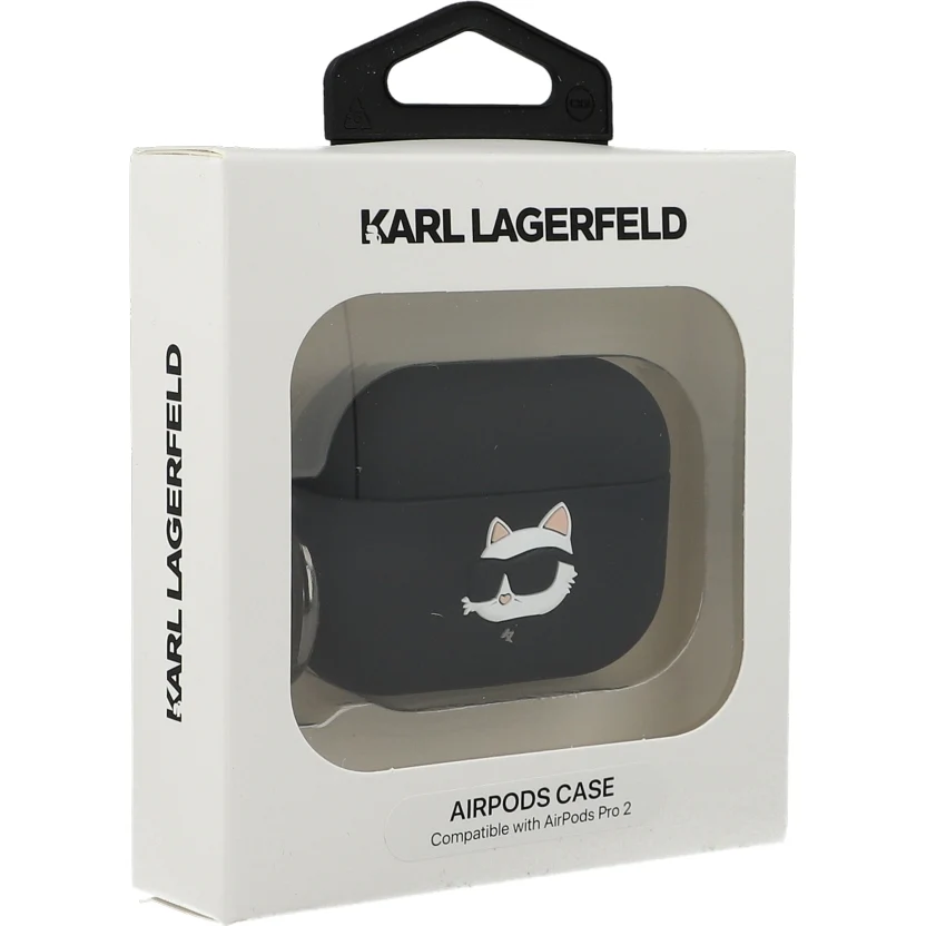 Schutzhülle für AirPods Pro 2, Karl Lagerfeld Choupette Head Silicone, Schwarz - Image 4